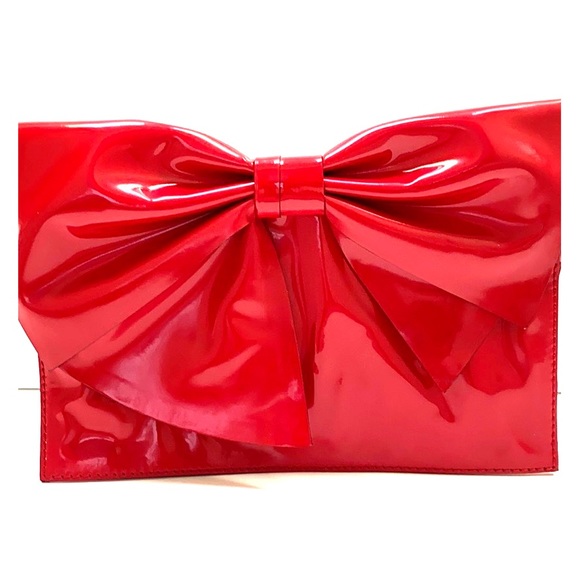 Valentino Handbags - Valentino patent Bow Shoulder Bag in Red